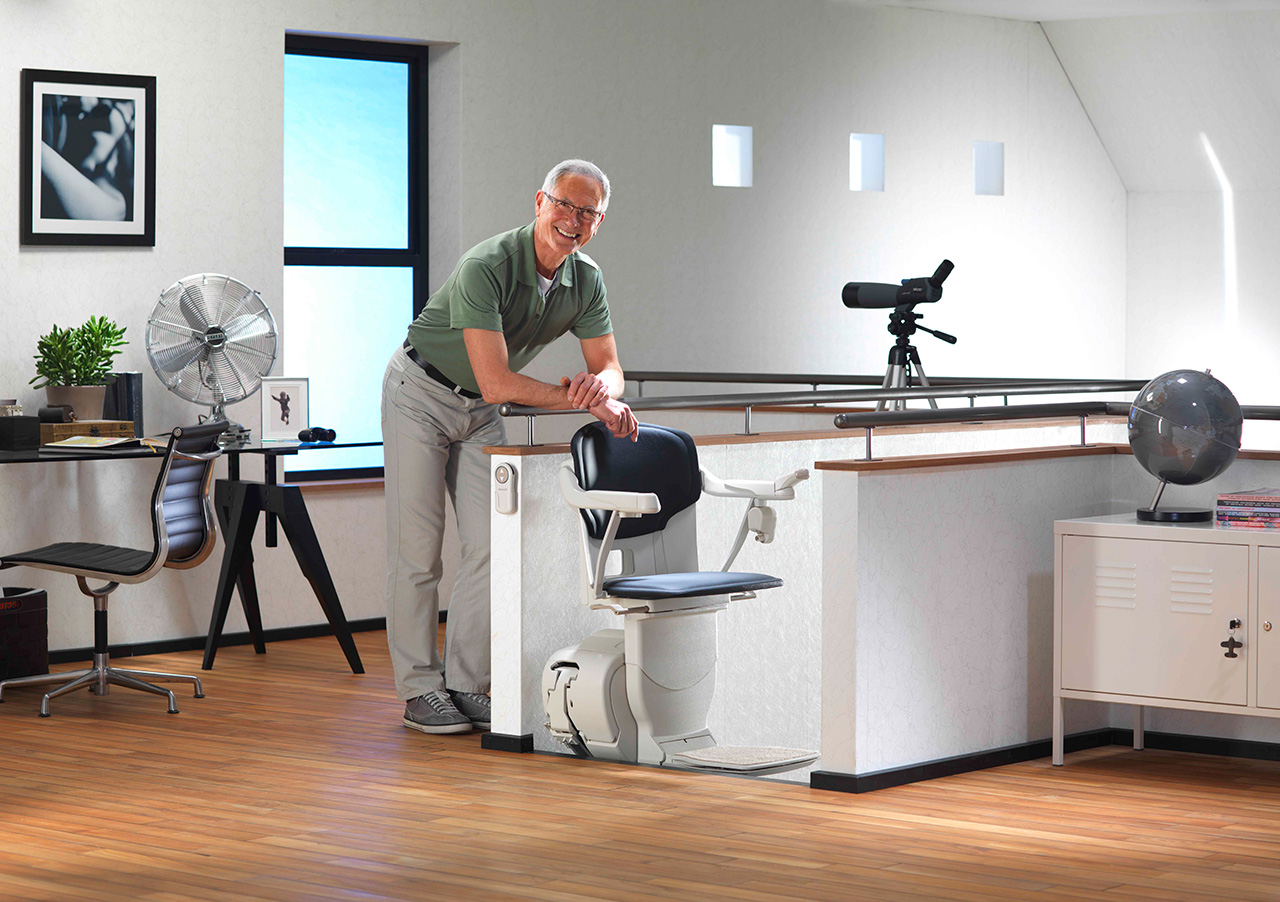 [Translate to DE - Englisch:] Umfassendes Sortiment an Treppenlifte, Rollstuhllifte und Homelifte, optimale Lösungen für ein barrierefreies Zuhause.